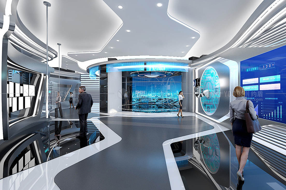 科技展廳設計效果圖